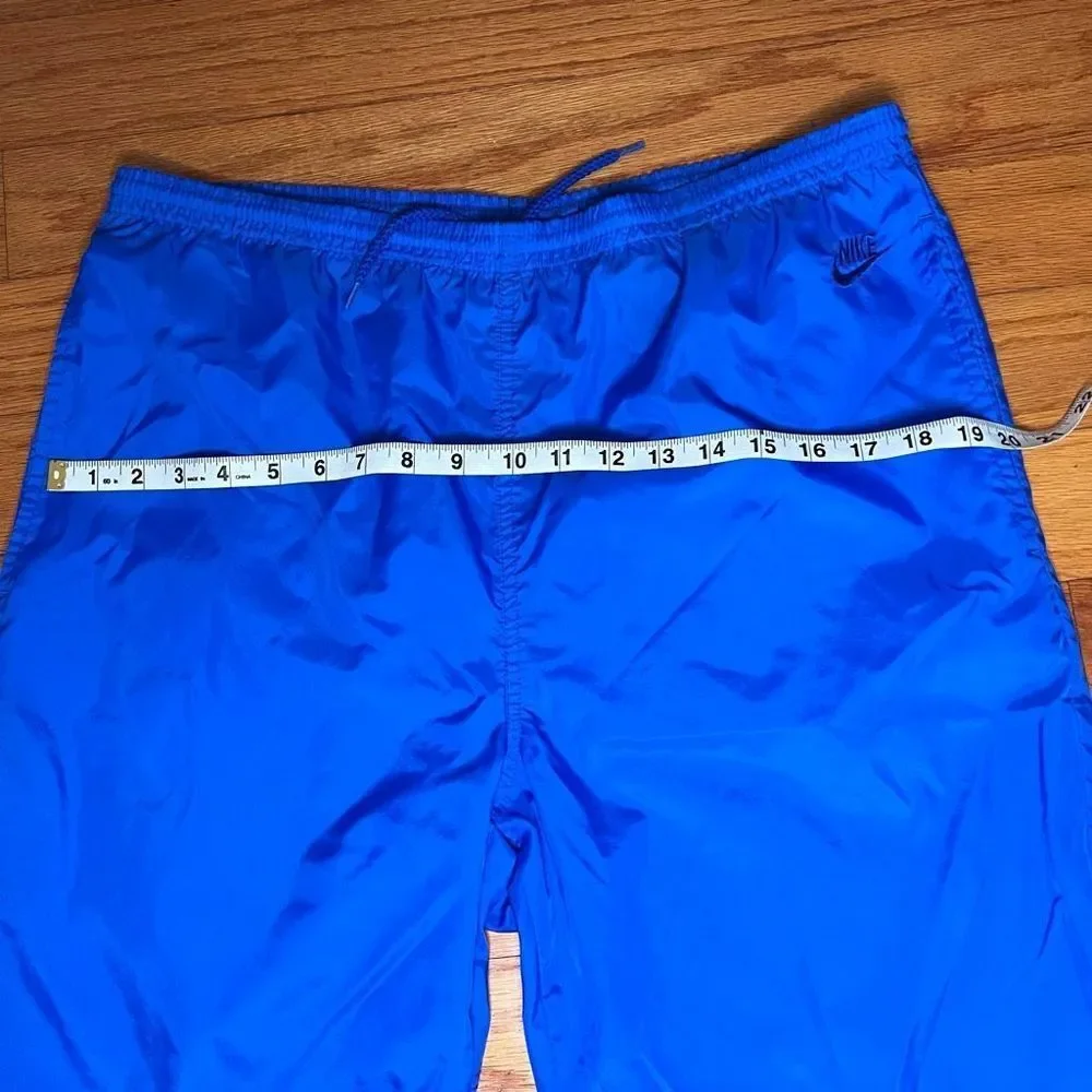 Nike Windbreaker Sweatpants 90s Mens Size Large Gray Tag Blue Vintage - Picture 8 of 9